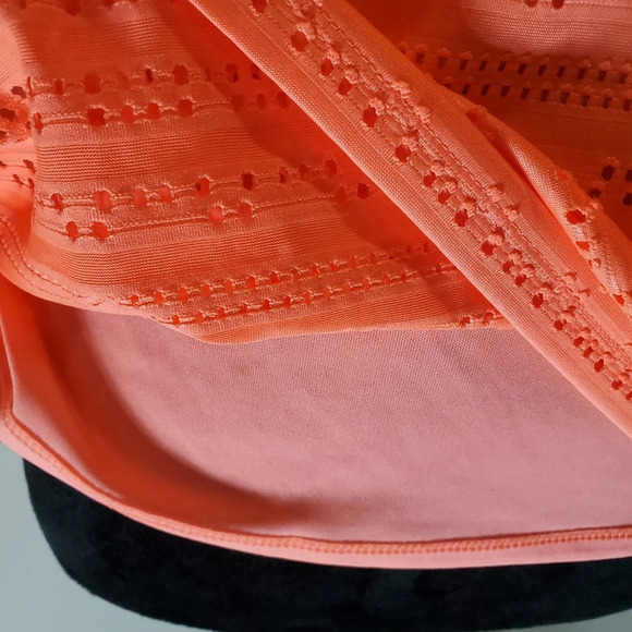 APT. 9 Crewneck Two Layer Short Sleeve Knit Top Shirt Coral Pink Size PL - Picture 7 of 14